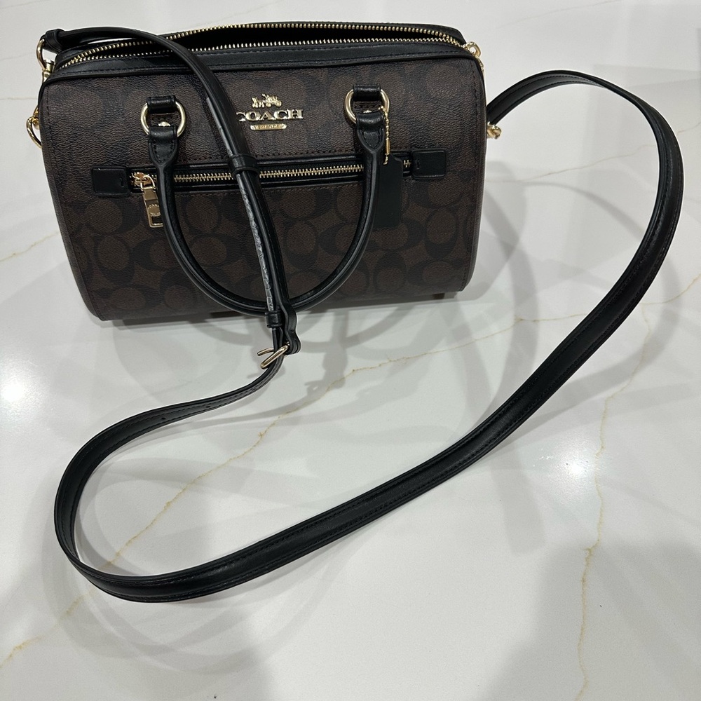 Coach Rowan satchel in signature canvas